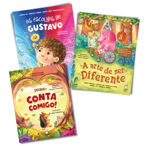 Combo: As escolhas de Gustavo + A arte de ser diferente + Tatúlio em Conta Comigo